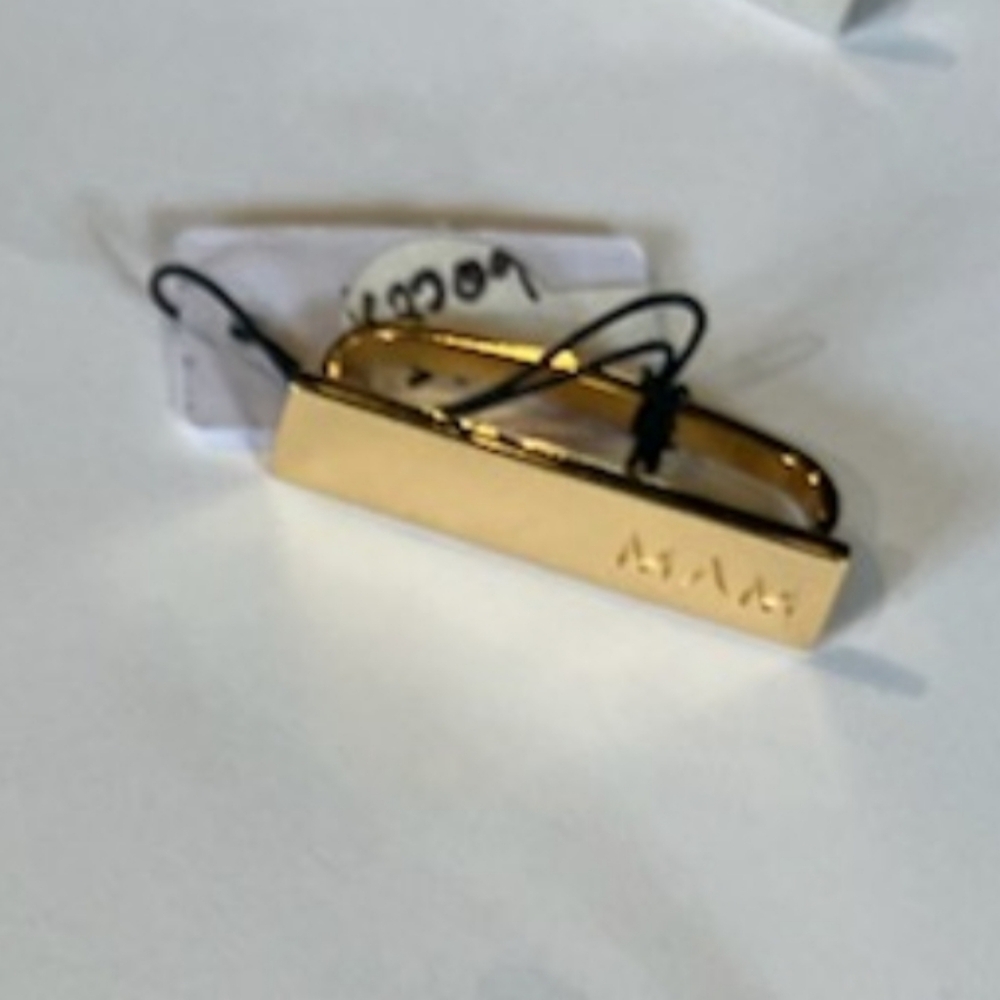 NWT MAM gold tone logo pendant